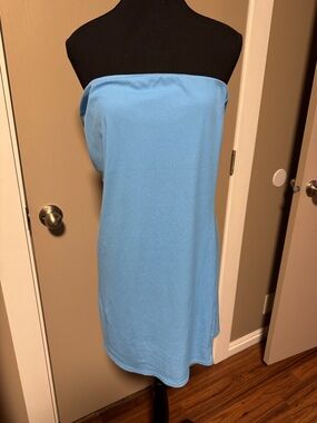 No Boundaries Sky Blue Strapless Tube Dress